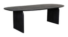 LABEL51 Deens Ovale Eettafel Cooper Zwart Mangohout, 210 x 110cm - Ovaal