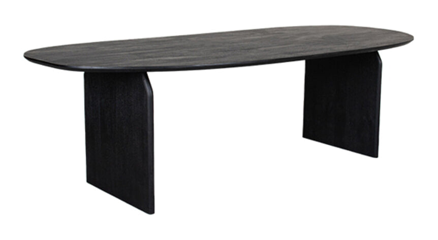 LABEL51 Deens Ovale Eettafel Cooper Zwart Mangohout, 210 x 110cm - Ovaal