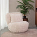 LABEL51 Draaifauteuil Doodle Fluffy stof - Crème