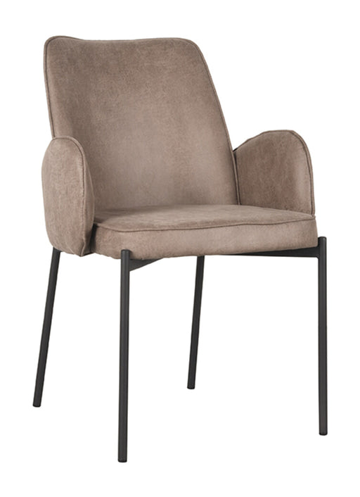 LABEL51 Eetkamerstoel Joni Micro Suede - Taupe - ThatLyfeStyle