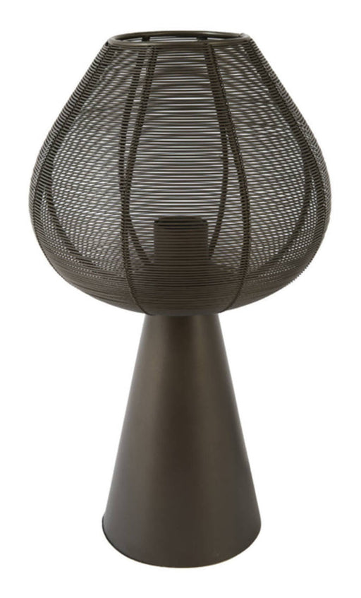 Light & Living Tafellamp Maret 40cm - Mat Bruin - Rond