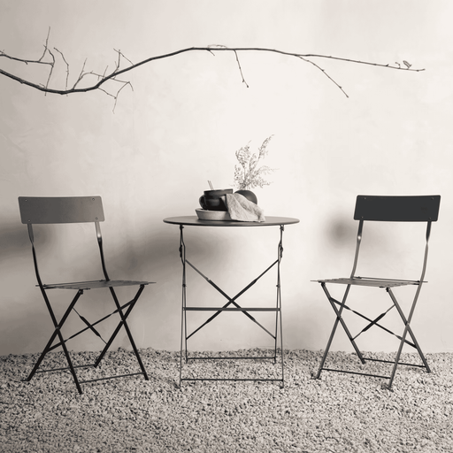 Nohr Bistroset Charee - Donkergrijs - Rond - ThatLyfeStyle