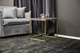 Nohr Bijzettafel Lenton Marmer, 50 x 50cm - Grijs/Goud - Vierkant - ThatLyfeStyle
