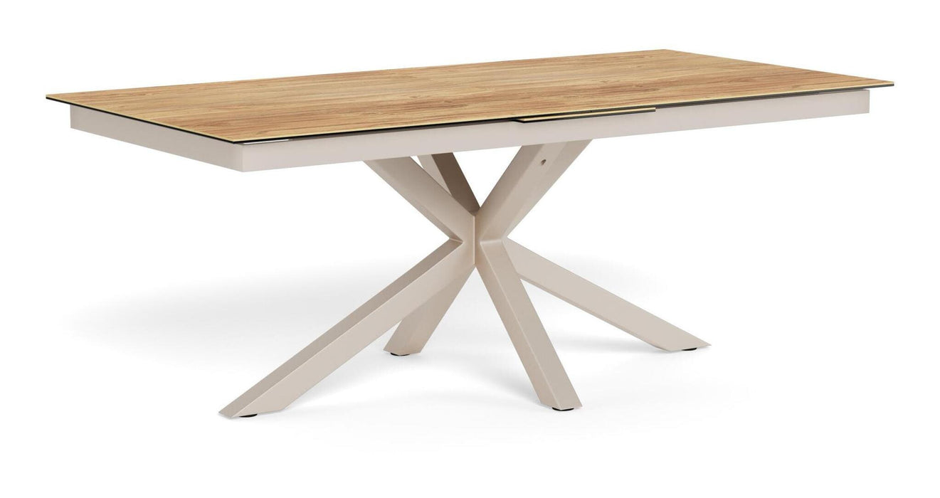 Bendt Uitschuifbare Eettafel Line Keramiek met eikenlook, 200/240 x 100cm - Naturel - ThatLyfeStyle