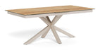 Bendt Uitschuifbare Eettafel Line Keramiek met eikenlook, 200/240 x 100cm - Naturel - ThatLyfeStyle