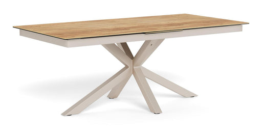 Bendt Uitschuifbare Eettafel Line Keramiek met eikenlook, 200/240 x 100cm - Naturel - ThatLyfeStyle
