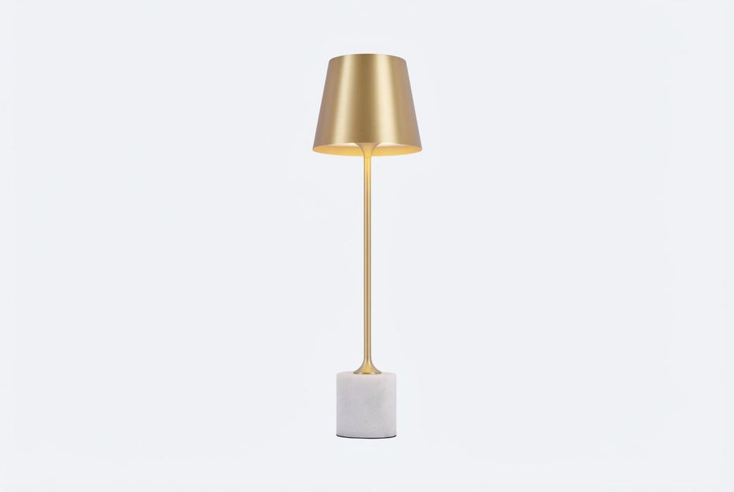 Moderne tafellamp goud 37cm incl. LED dimbaar IP54 oplaadbaar - Topi