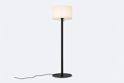 Moderne buiten vloerlamp zwart met witte kap IP44 - Mississippi