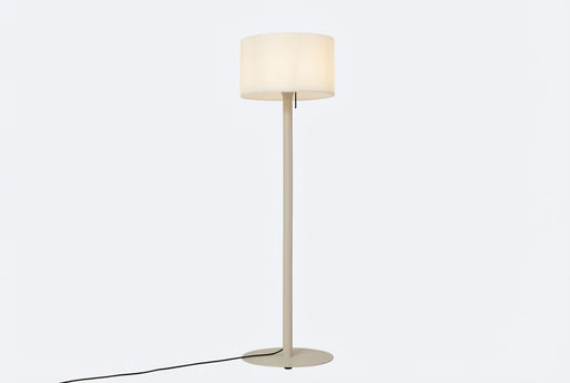 Scandinavische buiten vloerlamp beige met witte kap IP44 - Mississippi