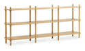 Normann Copenhagen Boekenkast Jam Eiken, 203 x 38cm - Grijs