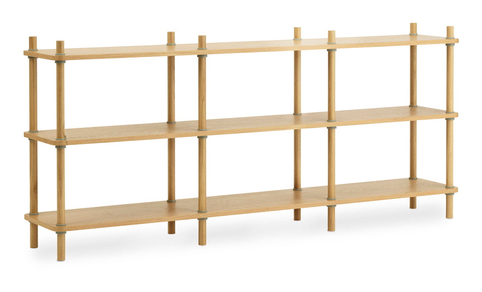 Normann Copenhagen Boekenkast Jam Eiken, 203 x 38cm - Grijs
