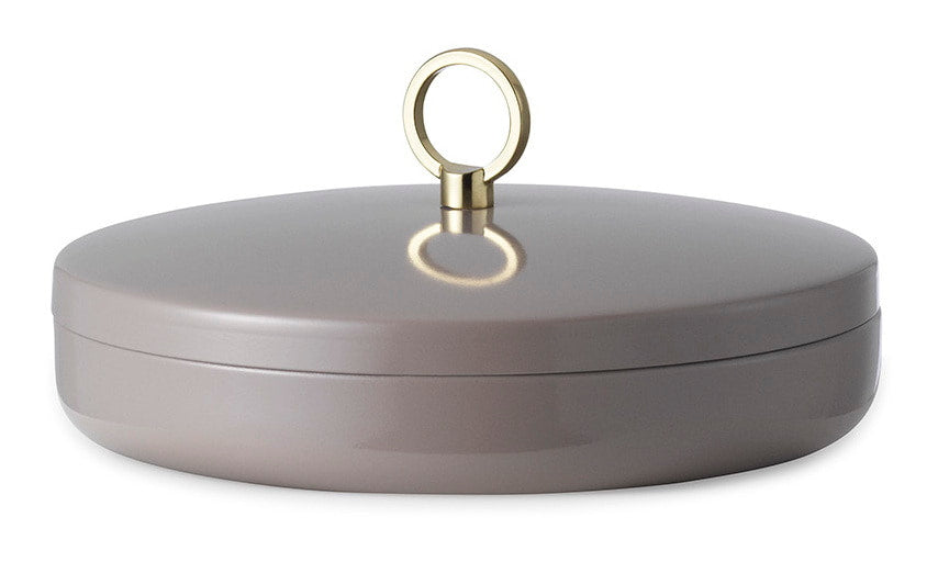 Normann Copenhagen Opbergdoos Ring Box Metaal, Ø15cm - Taupe