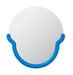 Normann Copenhagen Spiegel Brask Art Aluminium - Blauw