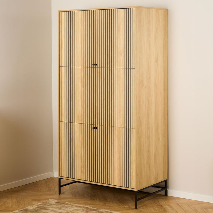 Bendt Kledingkast Davon Eikenlook, 200 x 99cm - Naturel