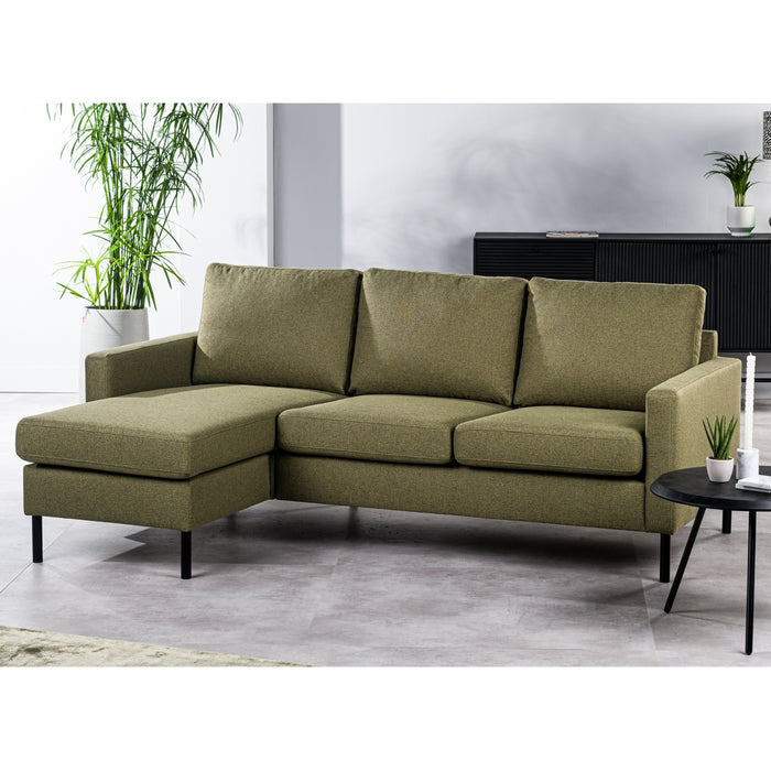 Hoekbank Cristofer - groen - chaise - 200x133 - Woonexpress - ThatLyfeStyle