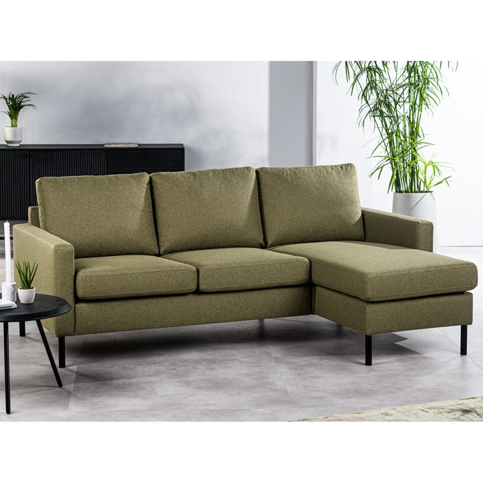 Hoekbank Cristofer - groen - chaise - 200x133 - Woonexpress - ThatLyfeStyle