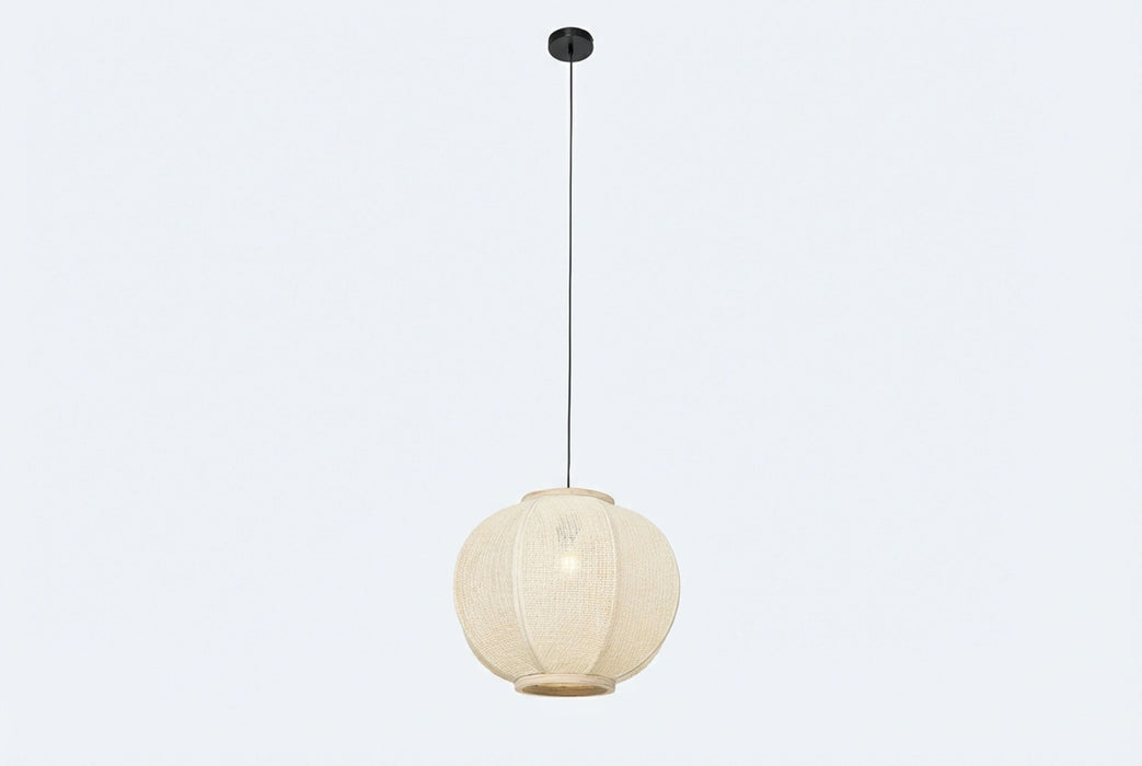 Oosterse hanglamp naturel stof 48 cm - Rob