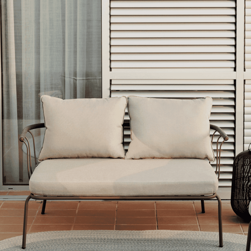 Kave Home 2-zits Loungebank Salguer Gevlochten touw en staal - Beige