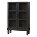 WOOOD Vitrinekast Bonk Grenen, 160 x 107cm - Mat Zwart