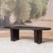 WOOOD Organische Salontafel Dirck Mangohout, 135 x 60cm - Mat Zwart - Japandi