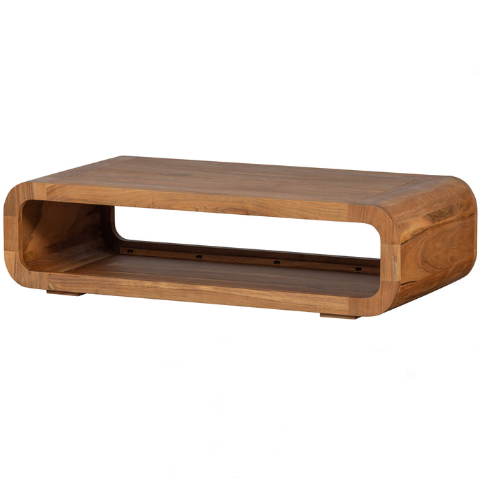 WOOOD Salontafel Kin Acaciahout, 120 x 60cm - Naturel - Ovaal - ThatLyfeStyle