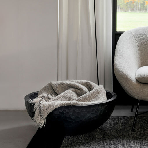 Ethnicraft Kom Chopped Mahoniehout, 65cm - Zwart - Rond - ThatLyfeStyle