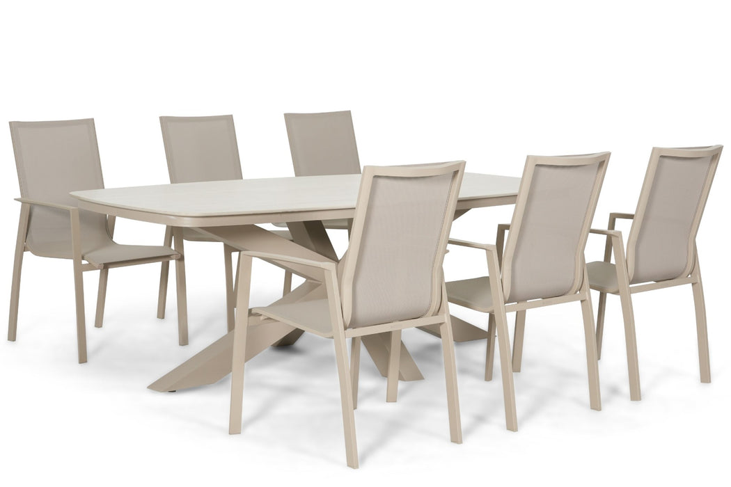 Lifestyle Ultimate/Belluno 220x100 cm dining tuinset 7-delig