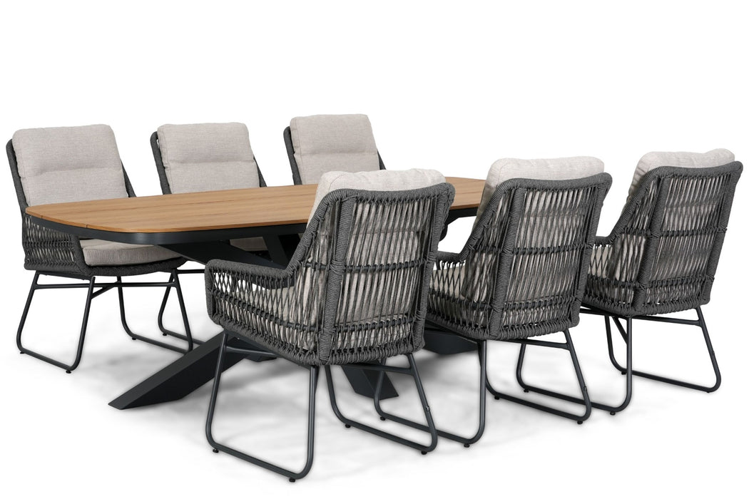 Lifestyle Vicente/Camila 220x100 cm dining tuinset 7-delig