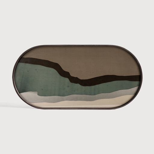 Ethnicraft Ovaal Dienblad Wabi Sabi 71 x 36cm - Graphite