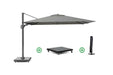 Platinum Challenger zweefparasol 2.6x3.5m T2 premium (incl. voet en hoes) Manhattan