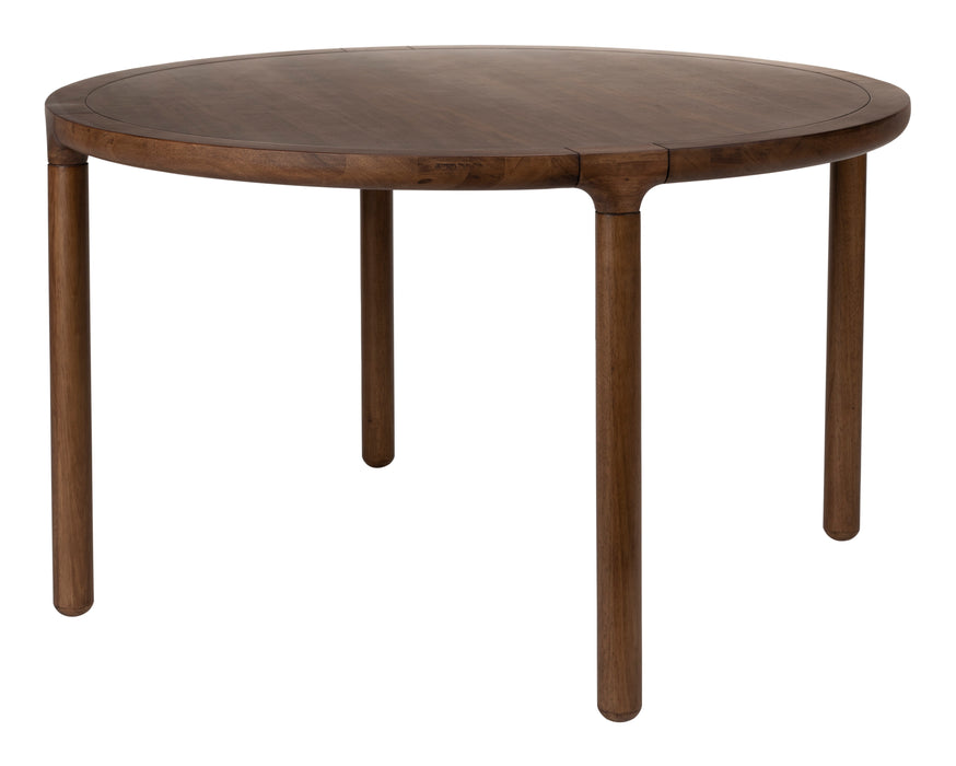 Zuiver Ronde Eettafel Storm Walnoot en rubberhout, 128cm