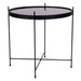 Nest of Nora Salontafel Nido rond Ø48 x H48 cm glas en staal zwart
