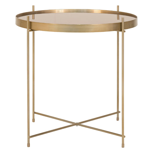 Nest of Nora Salontafel Nido rond Ø48 x H48 cm glas en staal brass