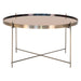 Nest of Nora Salontafel Nido - rond glasblad - Stalen onderstel ø70 x 40 cm - Brass