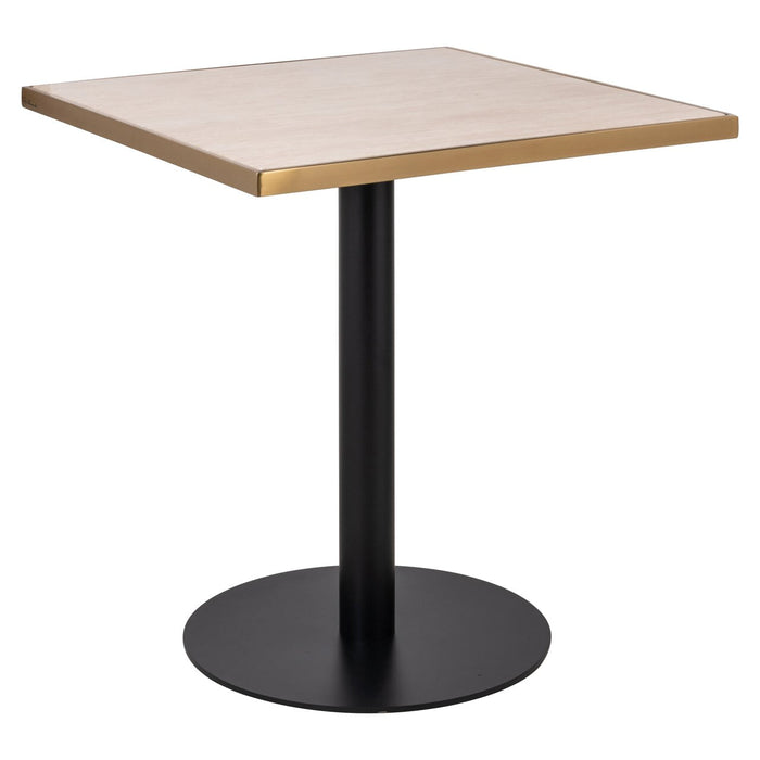 Richmond Bistrotafel Brazza Marmerlook, 70 x 70cm - Beige - ThatLyfeStyle