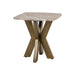 Richmond Bijzettafel Bottega Marmer en brass, 55 x 55cm - Wit - Vierkant