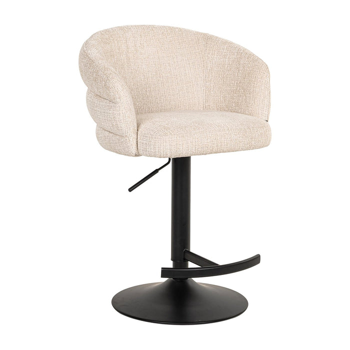 Richmond Draaibare Barstoel Nikki Chenille Beige (zithoogte 61-86 cm)