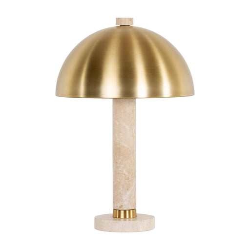 Richmond Tafellamp Jara Travertin, 53cm - Brushed gold