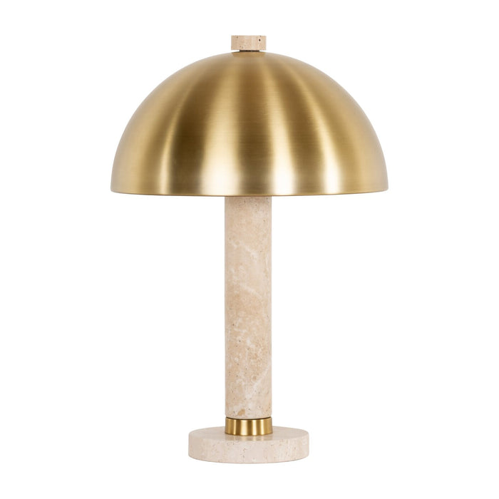 Richmond Tafellamp Jara Travertin, 53cm - Brushed gold