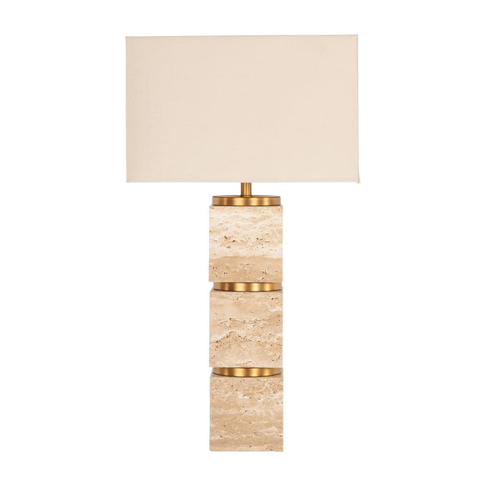 Richmond Tafellamp Jaella Travertin, 70cm - Beige