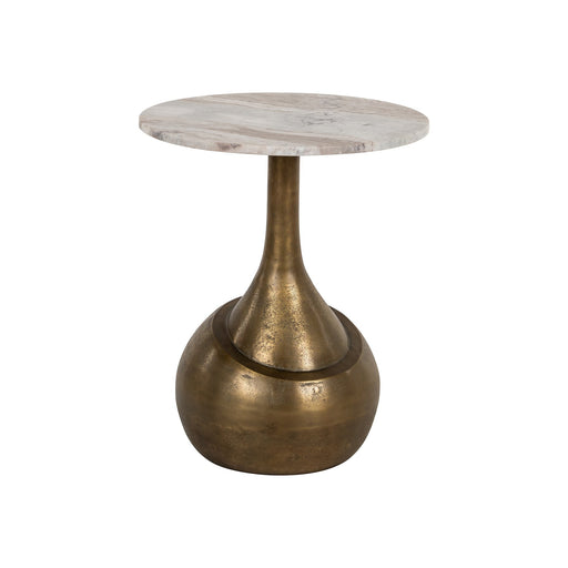 Richmond Ronde Bijzettafel Sia Marmer en brushed gold, 47cm - ThatLyfeStyle