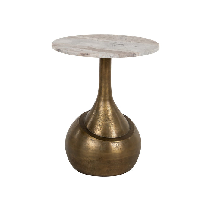 Richmond Ronde Bijzettafel Sia Marmer en brushed gold, 47cm