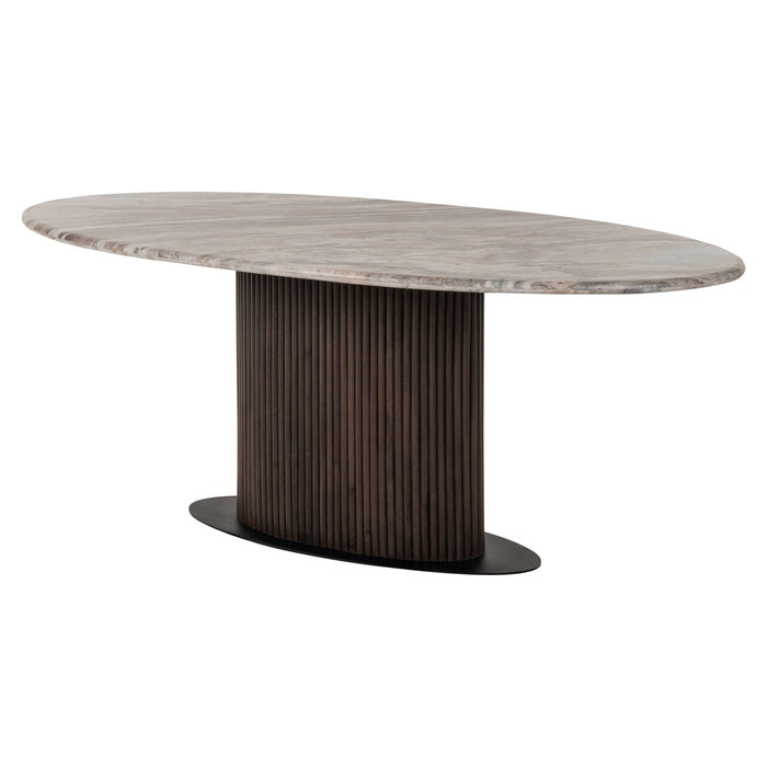 Richmond Ovale Eettafel Rasford Marmer, 200 x 100cm - Donkerbruin - Ovaal