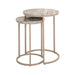 Richmond Ronde Bijzettafel Fairfax Marmer, Set van 2 stuks - Stone