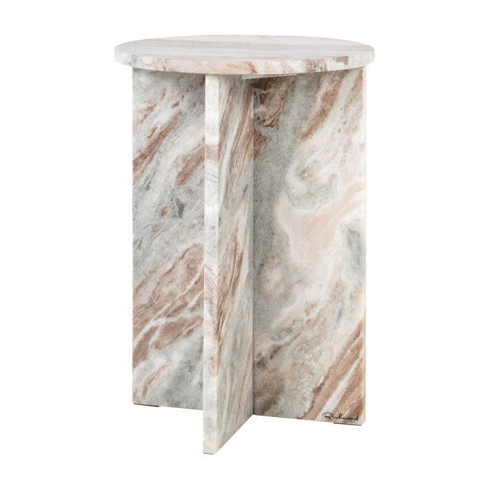 Richmond Ronde Bijzettafel Vevey Marmer, 35cm - Roze