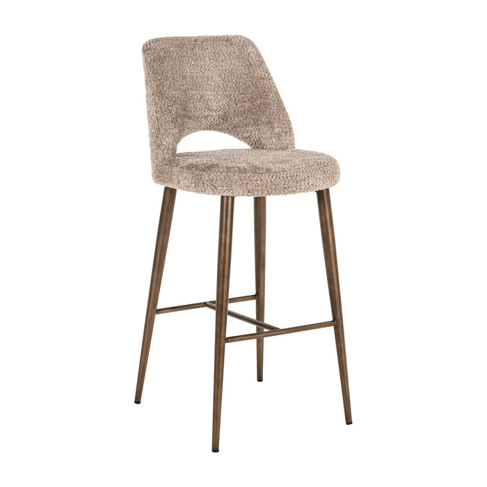 Richmond Barstoel Delphine Chenille - Naturel (zithoogte 76cm)