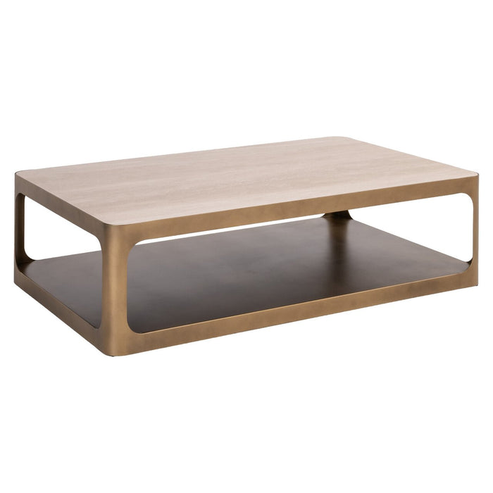 Richmond Salontafel Claridge Keramiek/Glas en ijzer, 130 x 80cm - Zand