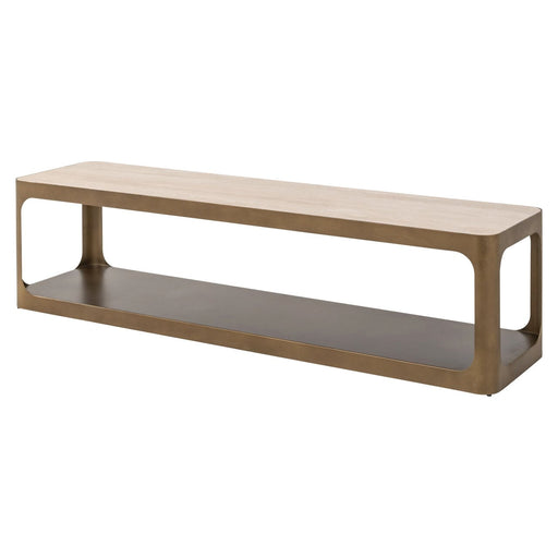 Richmond TV-meubel Claridge Keramiek/Glas en ijzer, 160cm - Zand