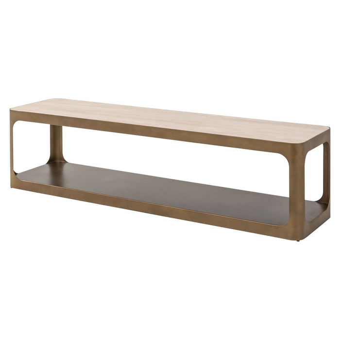 Richmond TV-meubel Claridge Keramiek/Glas en ijzer, 160cm - Zand