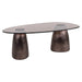 Richmond Ovale Salontafel Hayden Glas, 128 x 69cm - Brons - Organisch - ThatLyfeStyle